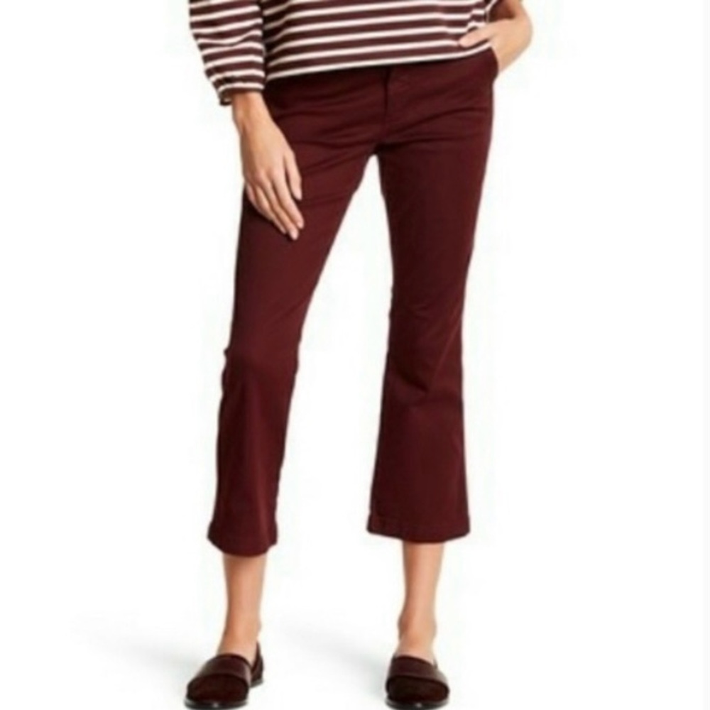 J. Crew Sammie Chino Crop Maroon Trouser Pants